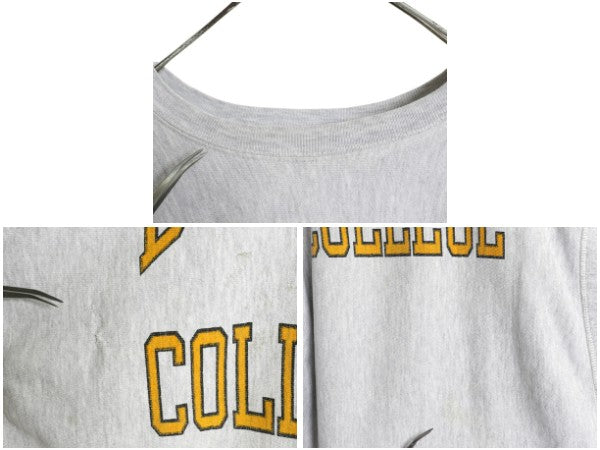 80s USA製 ★ チャンピオン リバースウィーブ 2段 カレッジ プリント スウェット メンズ XL ヴィンテージ トレーナー 裏起毛 大きいサイズ