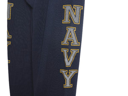 90s USA製 US NAVY プリント スウェット トレーニング パンツ メンズ M / 古着 オールド ミリタリー 裏起毛 トレーナー 軍物 ネイビー USN