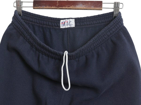 90s USA製 US NAVY プリント スウェット トレーニング パンツ メンズ M / 古着 オールド ミリタリー 裏起毛 トレーナー 軍物 ネイビー USN