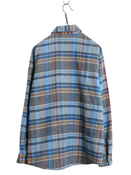 70s ★ CLYDESDALE チェック ヘビー フランネル シャツ メンズ L 程/ 古着 ヴィンテージ コットン ネルシャツ 長袖シャツ ヘビーウェイト 