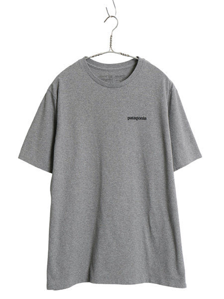 パタゴニア 両面 プリント 半袖 Tシャツ メンズ M / 21年製 アウトドア P6 ボックスロゴ バックプリント カットソー トップス シンプル 灰