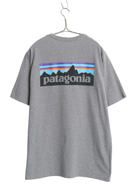 パタゴニア 両面 プリント 半袖 Tシャツ メンズ M / 21年製 アウトドア P6 ボックスロゴ バックプリント カットソー トップス シンプル 灰