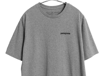 パタゴニア 両面 プリント 半袖 Tシャツ メンズ M / 21年製 アウトドア P6 ボックスロゴ バックプリント カットソー トップス シンプル 灰
