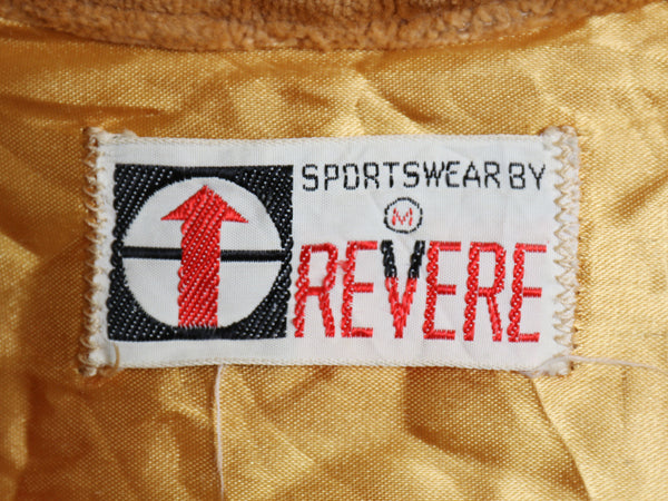 60s 70s ★ REVERE レースアップ パイル プルオーバー シャツ メンズ M ヴィンテージ ヘビーウェイト 長袖シャツ ジャケット ブラウン 無地