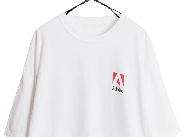 90s 00s ★ Adobe アート イラスト プリント Tシャツ メンズ XL オールド 企業物 テック コンピューター ロゴ グラフィック ヘビーウェイト