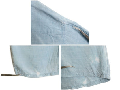 60s ★ BLANCE ハーフジップ ボタンダウン 半袖 シャツ メンズ M / 古着 ヴィンテージ レーヨン BD プルオーバー ボックス サックス 無地