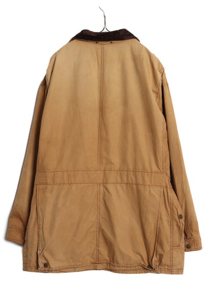 90s ポロ ラルフローレン ハンティング ジャケット メンズ XL / オールド カバーオール ハーフ コート チェック ライナー付き 大きいサイズ
