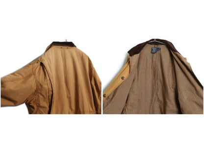 90s ポロ ラルフローレン ハンティング ジャケット メンズ XL / オールド カバーオール ハーフ コート チェック ライナー付き 大きいサイズ