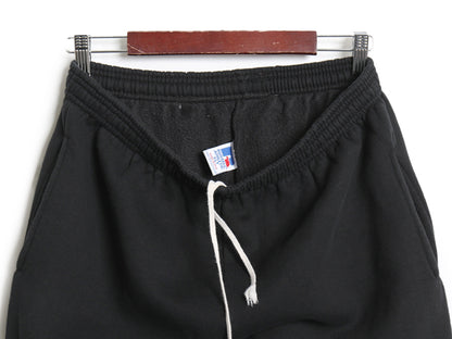 90s USA製 ラッセル 無地 スウェット パンツ メンズ レディース XL オールド 裏起毛 トレーナー イージーパンツ ブランク ポケット付き 黒