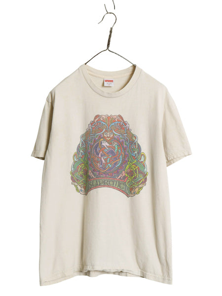 19SS USA製 シュプリーム アート イラスト プリント Tシャツ メンズ M グラフィック ロゴ ヘビーウェイト コットン キャラクター ベージュ