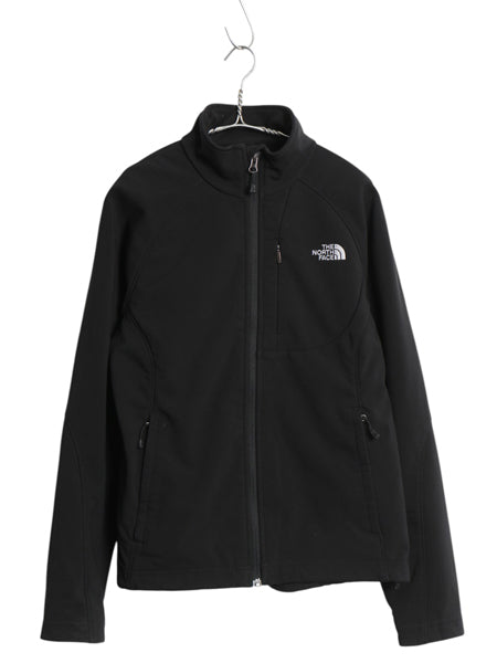 US企画 ノースフェイス APEX ソフトシェル ジャケット レディース M / アウトドア 裏 フリース ジャンパー ストレッチ ブラック フルジップ