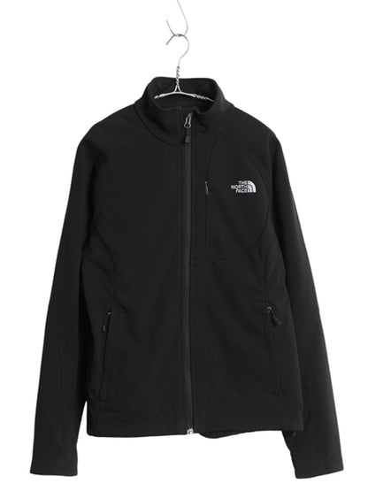 US企画 ノースフェイス APEX ソフトシェル ジャケット レディース M / アウトドア 裏 フリース ジャンパー ストレッチ ブラック フルジップ