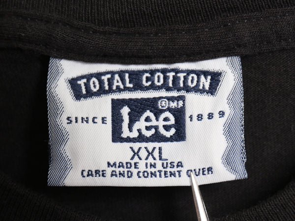 90s USA製 ジョーク メッセージ プリント 半袖 Tシャツ メンズ XXL オールド 当時物 ヘビーウェイト コットン カットソー 大きいサイズ 黒