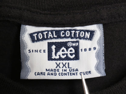 90s USA製 ジョーク メッセージ プリント 半袖 Tシャツ メンズ XXL オールド 当時物 ヘビーウェイト コットン カットソー 大きいサイズ 黒