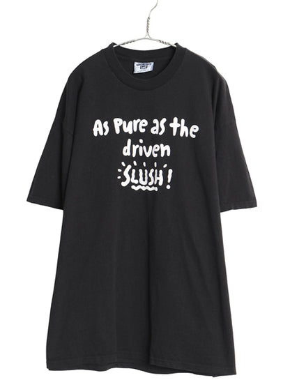 90s USA製 ジョーク メッセージ プリント 半袖 Tシャツ メンズ XXL オールド 当時物 ヘビーウェイト コットン カットソー 大きいサイズ 黒
