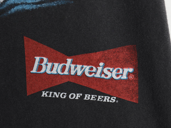 90s USA製 ★ バドワイザー カエル イラスト プリント Tシャツ メンズ L / 古着 オールド グラフィック ビール 企業物 当時物 アニマル 黒