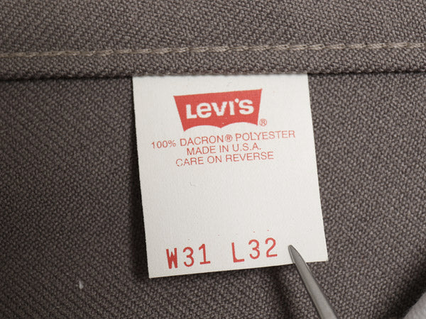 デッドストック 90s USA製 リーバイス ポリ フレア パンツ メンズ 31 32 新品 オールド 517 スタプレ ノータック スラックス ブーツカット