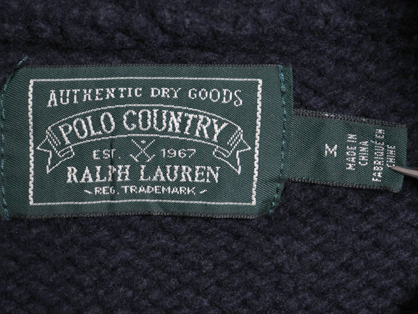 復刻 ポロカントリー ラルフローレン 星条旗 ニット パーカー メンズ M ポロ ラム ウール セーター プルオーバー ヘンリーネック ネイビー