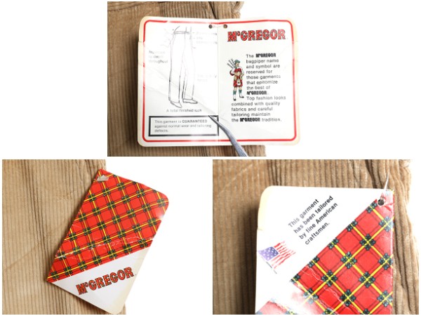 デッドストック 80s USA製 マクレガー 太畝 コーデュロイ パンツ メンズ 40 34 / 新品 ヴィンテージ トラウザー ストレート 大きいサイズ