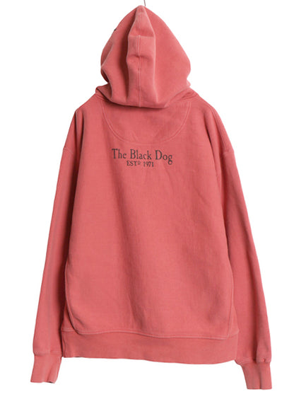 00s The Black Dog ドッグ プリント スウェット フード パーカー メンズ レディース L / オールド ヘビーウェイト 犬 裏起毛 トレーナー 