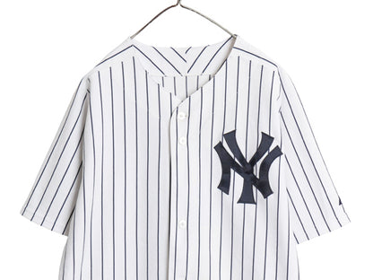 USA製 ヤンキース ベースボール シャツ メンズ XXL 程 MLB オフィシャル マジェスティック ユニフォーム 大リーグ 半袖シャツ 大きいサイズ