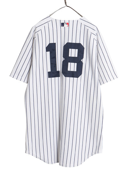 USA製 ヤンキース ベースボール シャツ メンズ XXL 程 MLB オフィシャル マジェスティック ユニフォーム 大リーグ 半袖シャツ 大きいサイズ