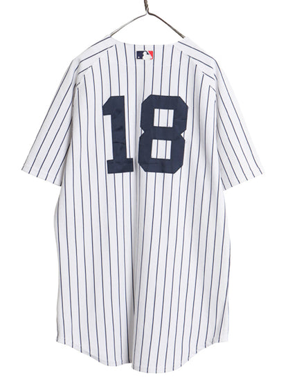 USA製 ヤンキース ベースボール シャツ メンズ XXL 程 MLB オフィシャル マジェスティック ユニフォーム 大リーグ 半袖シャツ 大きいサイズ
