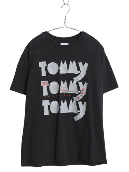90s USA製 ★ The Who 30周年 イラスト プリント Tシャツ メンズ L / オールド オフィシャル 当時物 ミュージカル バンド ロック モッズ 黒