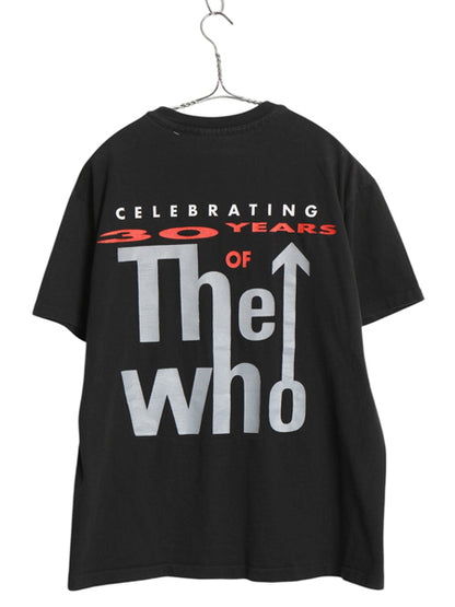 90s USA製 ★ The Who 30周年 イラスト プリント Tシャツ メンズ L / オールド オフィシャル 当時物 ミュージカル バンド ロック モッズ 黒