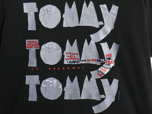 90s USA製 ★ The Who 30周年 イラスト プリント Tシャツ メンズ L / オールド オフィシャル 当時物 ミュージカル バンド ロック モッズ 黒