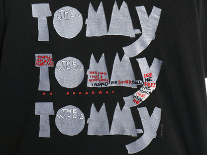 90s USA製 ★ The Who 30周年 イラスト プリント Tシャツ メンズ L / オールド オフィシャル 当時物 ミュージカル バンド ロック モッズ 黒