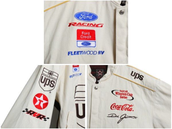 90s 00s USA製 ジェフハミルトン コットン レーシング ジャケット メンズ XXL / オールド NASCAR UPS 企業 当時物 レース 大きいサイズ