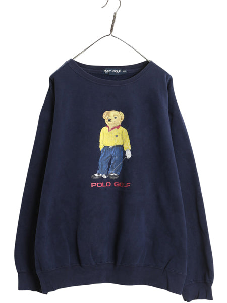 90s ポロベア ポロゴルフ ラルフローレン プリント スウェット メンズ XXL / オールド ポロ トレーナー 裏起毛 キャラクター 大きいサイズ