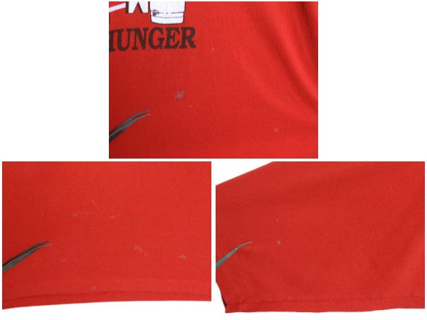 90s USA製 ★ NFL チーフス x 企業 プリント フットボール Tシャツ メンズ XL 古着 オールド 七分袖 ロンT ヘビーウェイト 大きいサイズ 赤