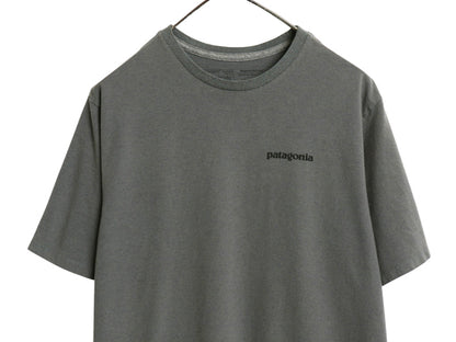 パタゴニア 両面 プリント 半袖 Tシャツ メンズ S 古着 アウトドア カットソー P6 バックプリント ボックスロゴ クルーネック シンプル 灰