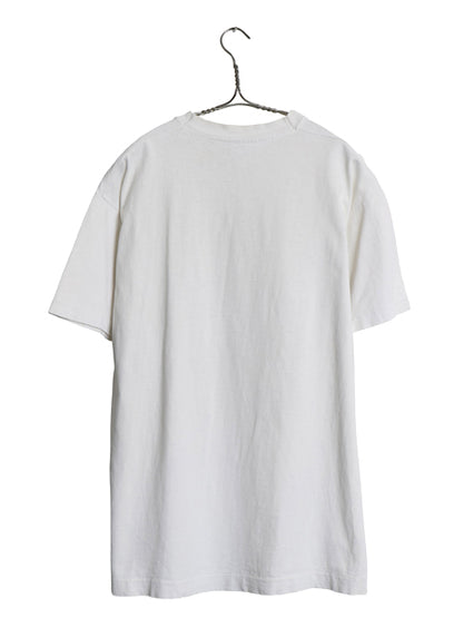 90s USA製 ネコ アート イラスト プリント 半袖 Tシャツ メンズ レディース L オールド アニマル グラフィック シングルステッチ ホワイト