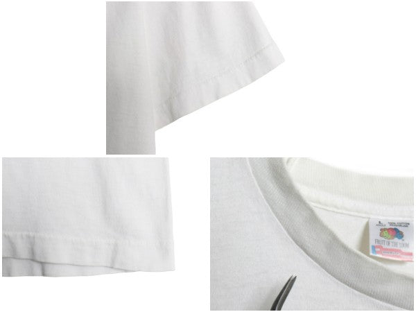 90s USA製 ネコ アート イラスト プリント 半袖 Tシャツ メンズ レディース L オールド アニマル グラフィック シングルステッチ ホワイト