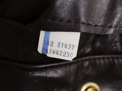 デッドストック 70s G-1 タイプ 本革 レザー フライト ジャケット メンズ M 程 ヴィンテージ A-2 革ジャン ボンバー ボア ライナー付き 茶