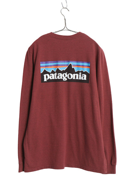 パタゴニア 両面 プリント 長袖 Tシャツ メンズ M / 19年製 アウトドア ロンT ロングスリーブ P6 バックプリント ボックスロゴ カットソー