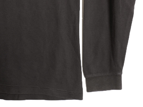 80s USA製 エルエルビーン モックネック 鹿の子 長袖 Tシャツ メンズ L 古着 ヴィンテージ ロンT カットソー ロングスリーブ ハイネック 黒