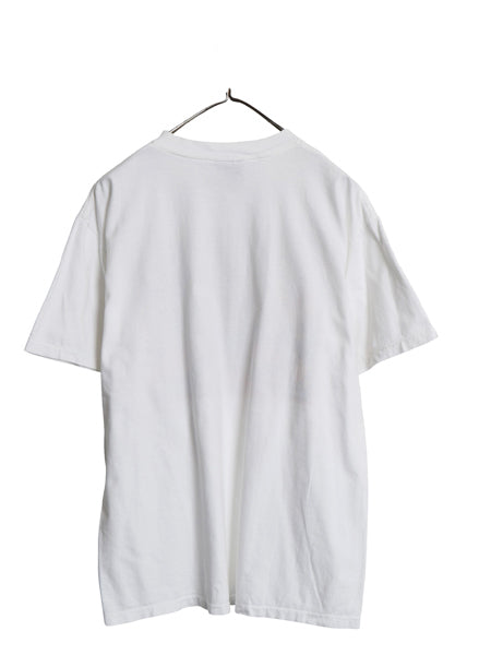 90s USA製 フィッシュ アート イラスト プリント Tシャツ メンズ レディース L / オールド シングルステッチ ヘビーウェイト ホワイト 魚