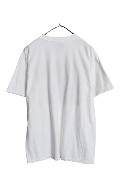 90s USA製 フィッシュ アート イラスト プリント Tシャツ メンズ レディース L / オールド シングルステッチ ヘビーウェイト ホワイト 魚