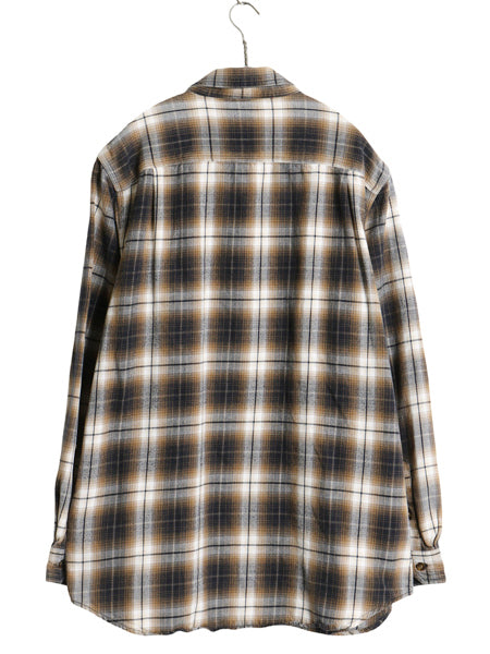 US企画 カーハート 長袖 ボタンダウン フランネル シャツ メンズ L オンブレ チェック RELAXED FIT ネルシャツ シャドー 廃盤 マルチカラー