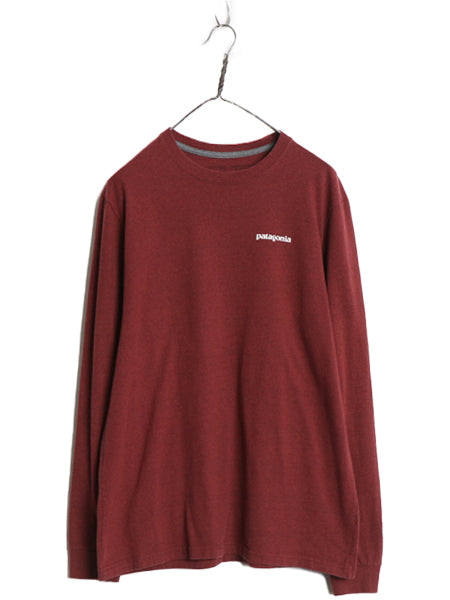 パタゴニア 両面 プリント 長袖 Tシャツ メンズ M 古着 アウトドア ロンT ロングスリーブ P6 バックプリント ボックスロゴ カットソー 薄手