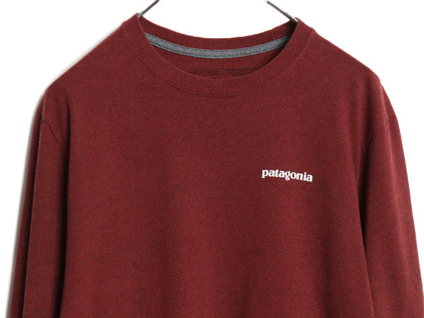 パタゴニア 両面 プリント 長袖 Tシャツ メンズ M 古着 アウトドア ロンT ロングスリーブ P6 バックプリント ボックスロゴ カットソー 薄手