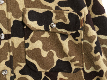 80s USA製 ウールリッチ ダックハンター カモ ウール CPO シャツ メンズ XL 古着 ヴィンテージ 迷彩 ハンティング 長袖シャツ 大きいサイズ