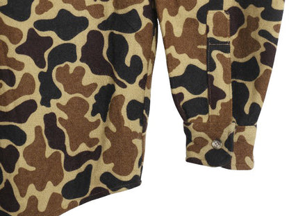 80s USA製 ウールリッチ ダックハンター カモ ウール CPO シャツ メンズ XL 古着 ヴィンテージ 迷彩 ハンティング 長袖シャツ 大きいサイズ