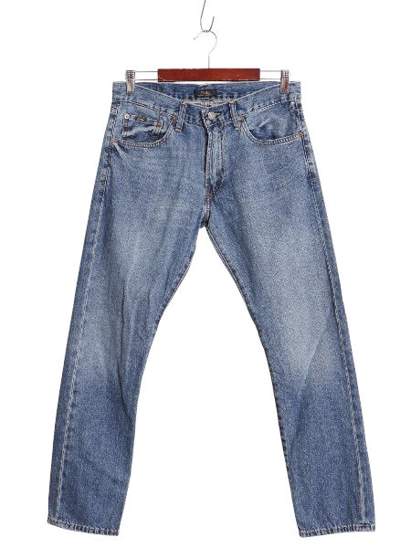 ポロ ラルフローレン デニム パンツ メンズ 30 30 / 古着 ヴィンテージ モデル ジーンズ ジーパン スリム ストレート ボトムス ヒゲ アタリ