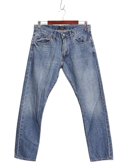 ポロ ラルフローレン デニム パンツ メンズ 30 30 / 古着 ヴィンテージ モデル ジーンズ ジーパン スリム ストレート ボトムス ヒゲ アタリ