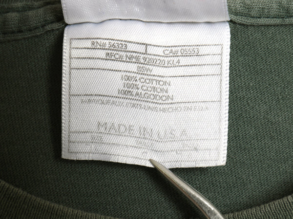 90s USA製 ナイキ スウッシュ パッチ付き 半袖 Tシャツ メンズ L / 旧タグ オールド ヘビーウェイト コットン ワンポイント カットソー 緑